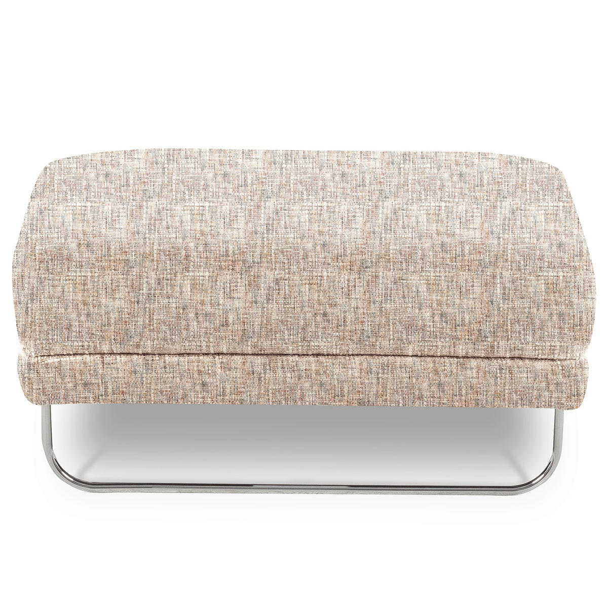 HOCKER Textil Blau, Gelb, Rot, Weiss  - Chromfarben/Blau, Design, Textil/Metall (96/45/80cm) - Livetastic