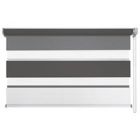 DOPPELROLLO  halbtransparent   60/160 cm   - Anthrazit/Weiß, Basics, Textil (60/160cm)