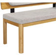 ECKBANK 155/195 cm Webstoff Eichefarben, Hellgrau Eiche vollmassiv   - Eichefarben/Hellgrau, KONVENTIONELL, Holz/Textil (155/195cm) - Linea Natura