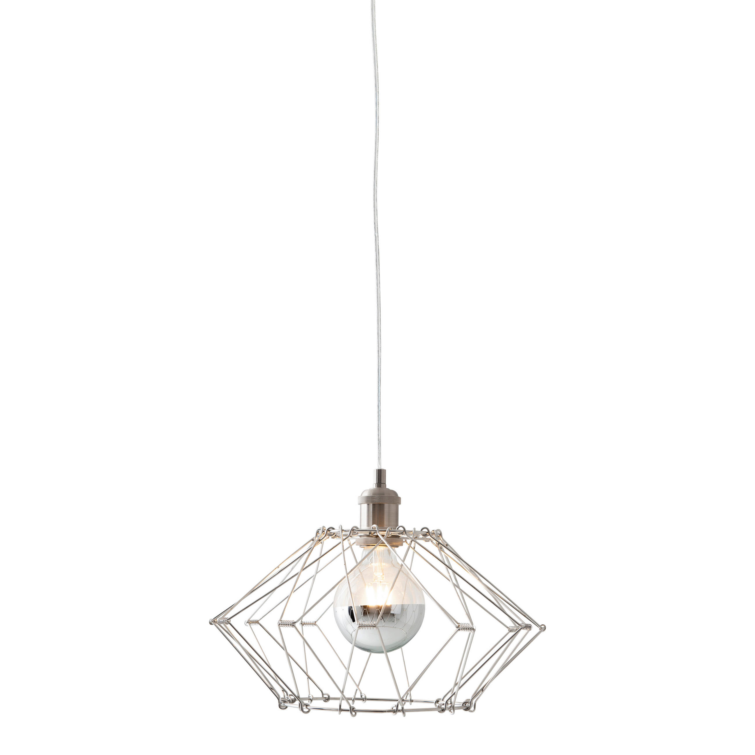 HÄNGELEUCHTE Fyn 40/100 cm   - Silberfarben, Design, Metall (40/100cm) - Näve