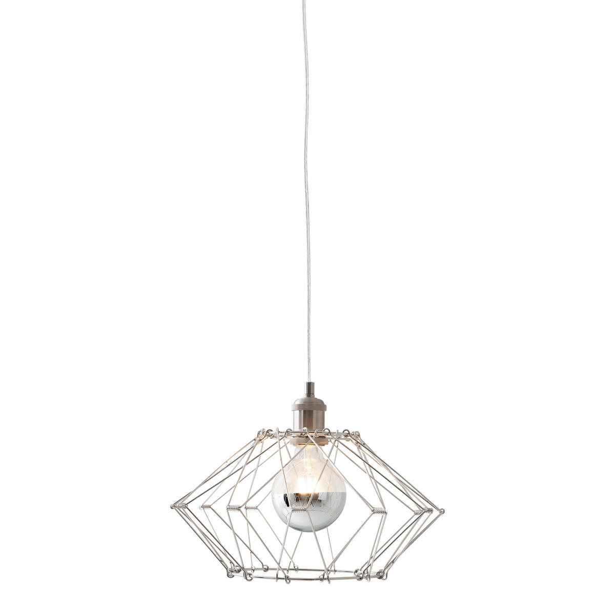 HÄNGELEUCHTE Fyn 40/100 cm   - Silberfarben, Design, Metall (40/100cm) - Näve