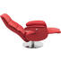 RELAXSESSEL Echtleder Relaxfunktion - Rot/Alufarben, Design, Leder/Metall (75/118/82cm) - Welnova RELAXSESSEL Echtleder Relaxfunktion - Rot/Alufarben, Design, Leder/Metall (75/118/82cm) - Welnova