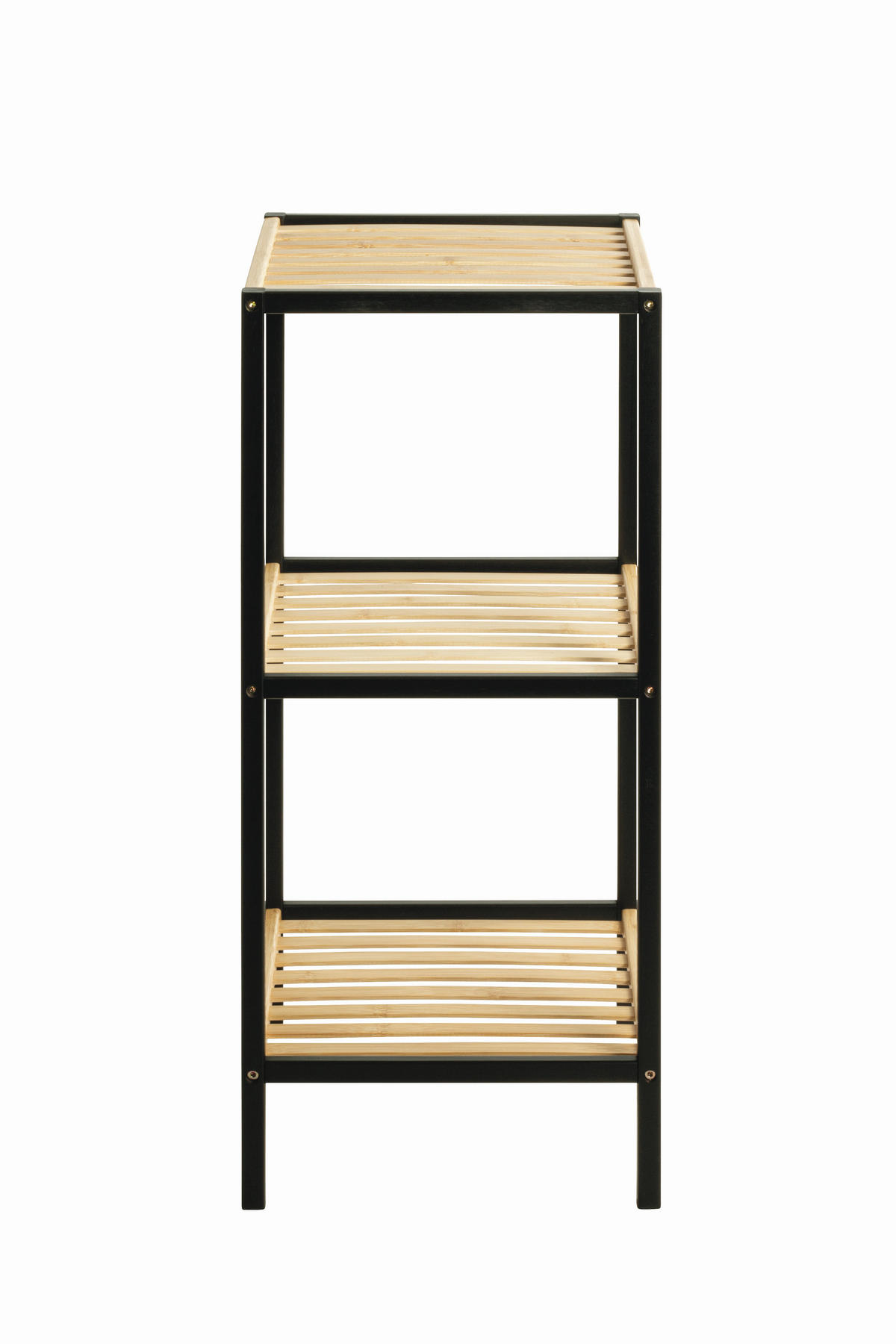 REGAL Bambus Hartholz Naturfarben, Schwarz  - Schwarz/Naturfarben, Design, Holz (35/81/35cm)