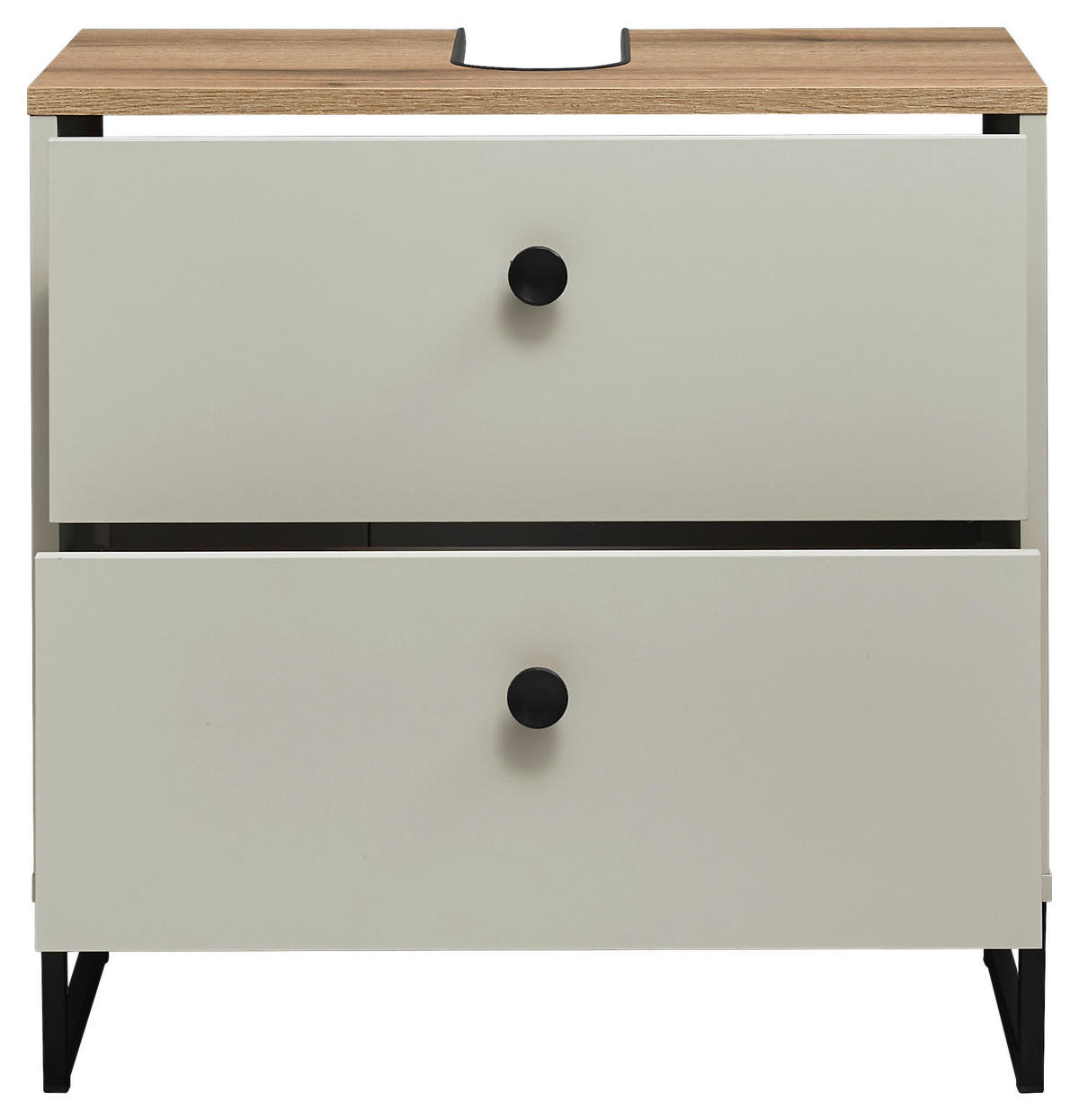 WASCHBECKENUNTERSCHRANK 60/60/35 cm  - Kaschmir/Eichefarben, MODERN, Holzwerkstoff/Kunststoff (60/60/35cm) - MID.YOU