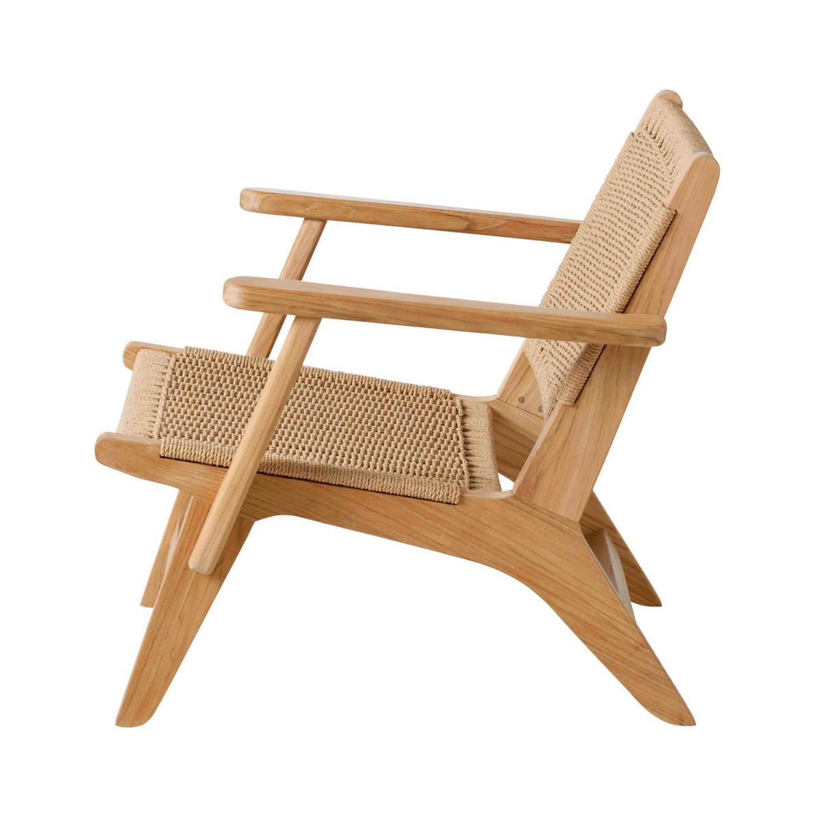 LOUNGESESSEL  - Hellbraun/Teakfarben, Natur, Holz/Papier (68/71/72cm) - Gardenson