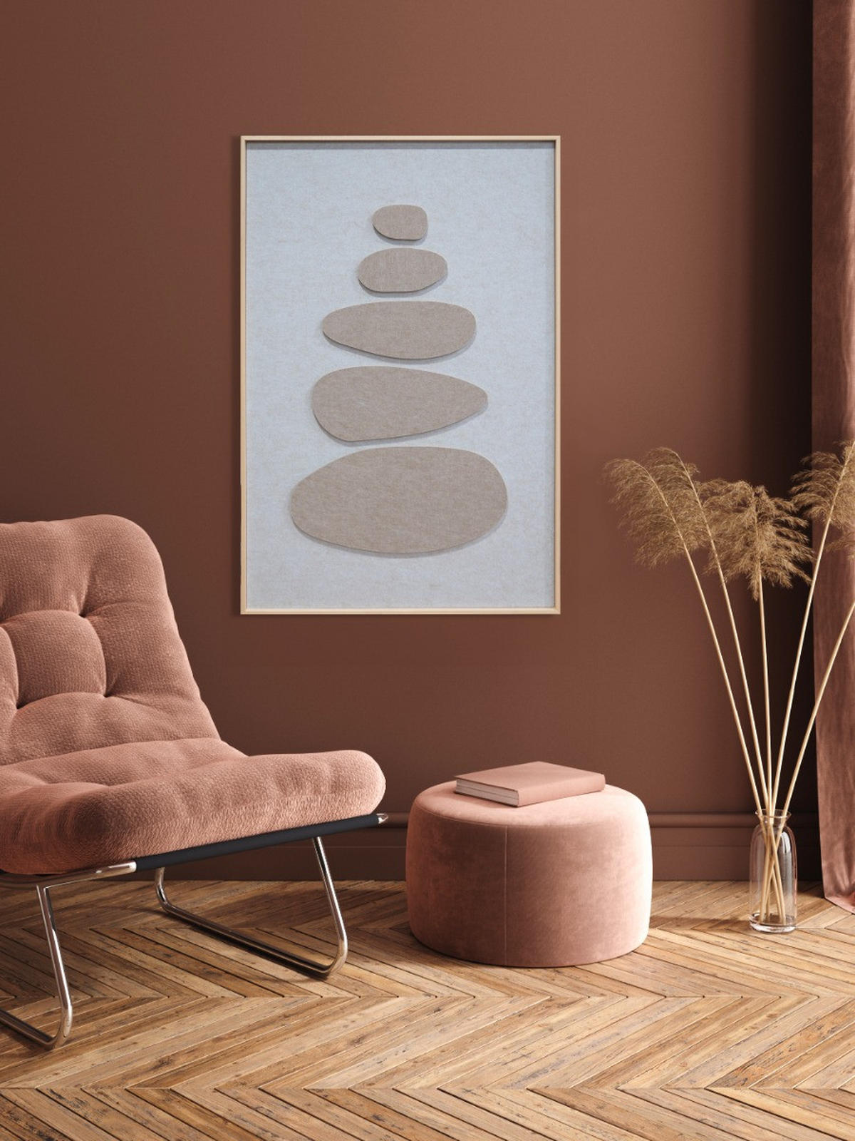 BILD 80/120/10 cm  - Hellbraun/Beige, Basics, Holz/Kunststoff (80/120/10cm)