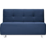 SCHLAFSOFA in Blau  - Chromfarben/Blau, Design, Textil/Metall (144/88/103cm) - Novel