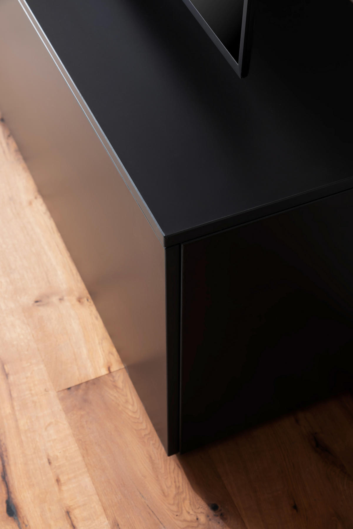 LOWBOARD  in 250/50/45 cm  - Anthrazit/Schwarz, Design, Holzwerkstoff/Kunststoff (250/50/45cm) - Moderano