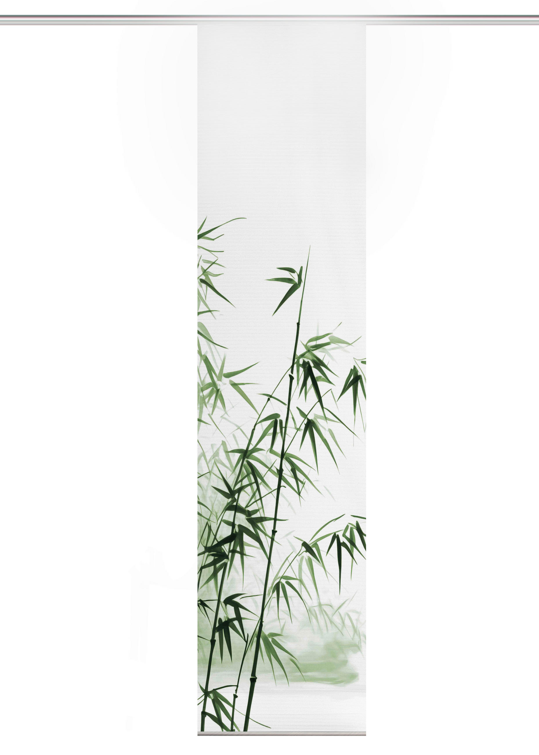 FLÄCHENVORHANG   blickdicht  60/245 cm   - Weiß/Grün, Natur, Textil (60/245cm)