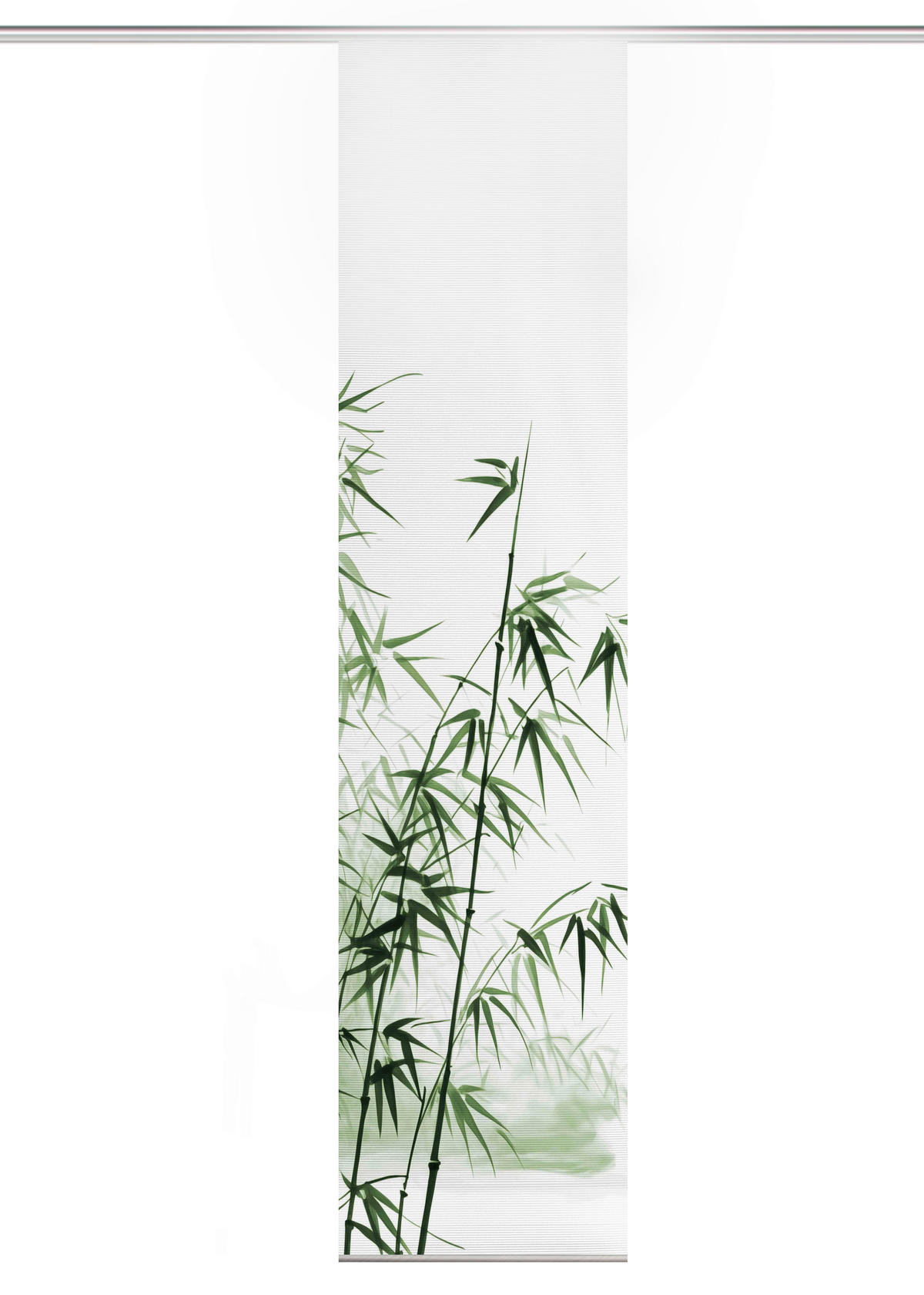 FLÄCHENVORHANG   blickdicht  60/245 cm   - Weiß/Grün, Natur, Textil (60/245cm)