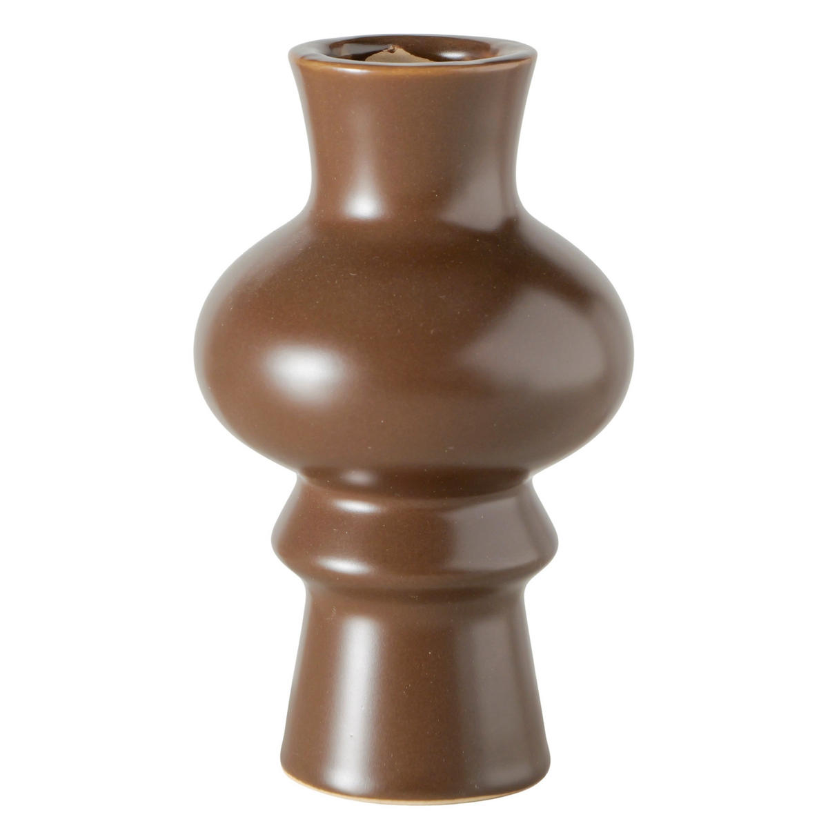 VASE  - Braun, Basics, Keramik (8/12cm) - Ambia Home