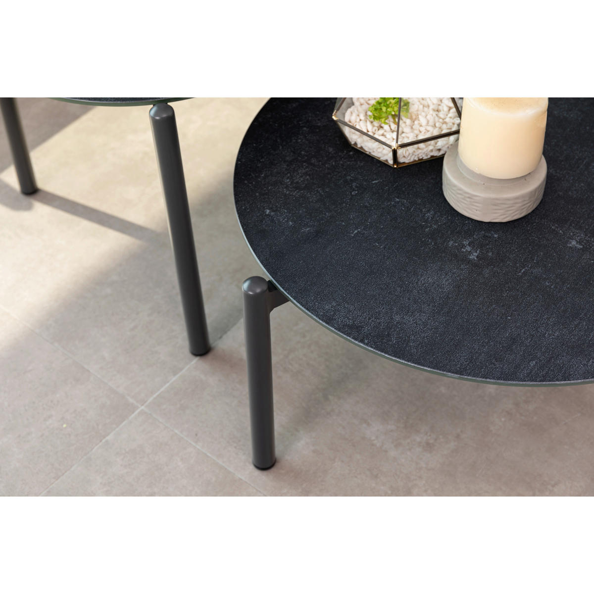 GARTENSET 5-teilig  - Anthrazit, MODERN, Kunststoff/Textil - Gardenson