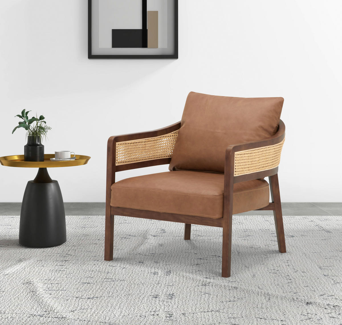 SESSEL Echtleder Braun    - Braun, LIFESTYLE, Leder/Holz (71/73/80cm) - Livetastic