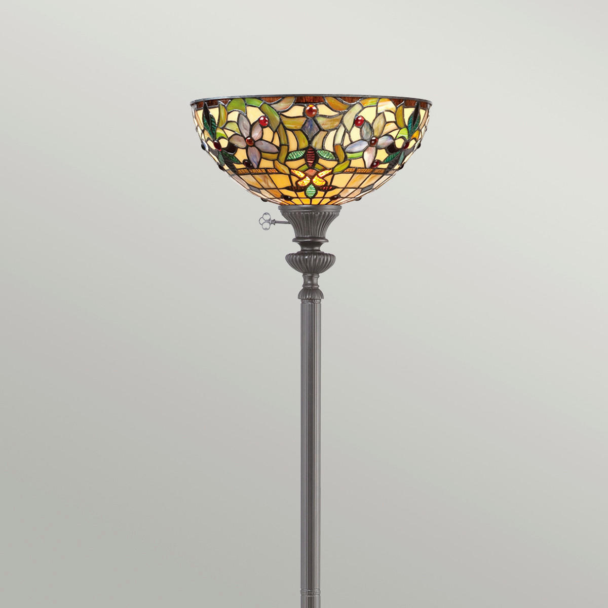 GOLVLAMPA Kami 35.6/177.8 cm    - bronsfärgad, Klassisk, metall/glas (35.6/177.8cm) - Elstead Lighting