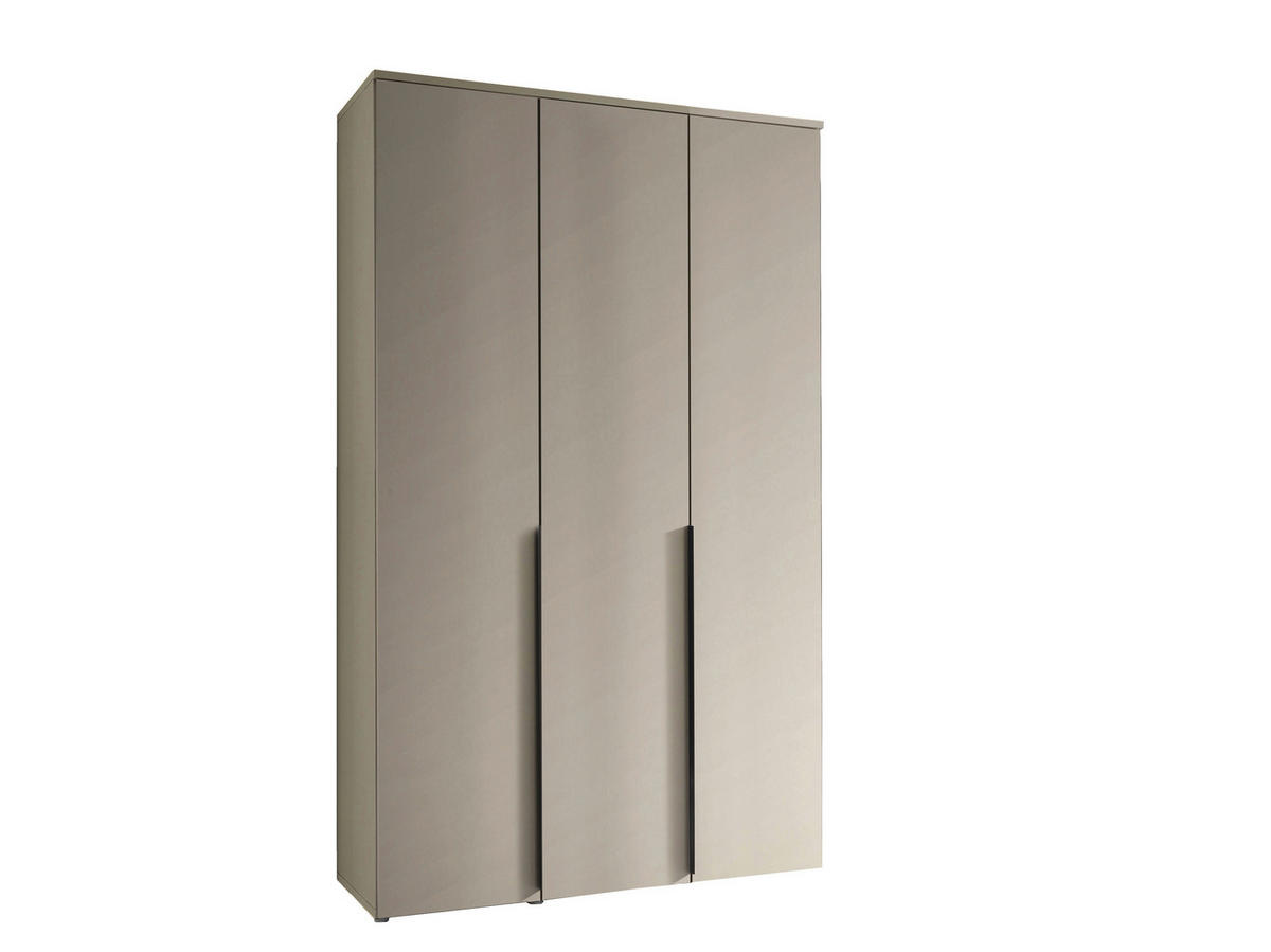 DREHTÜRENSCHRANK  in Kaschmir  - Kaschmir/Schwarz, MODERN, Holzwerkstoff/Kunststoff (135/225/52cm) - Carryhome