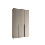 DREHTÜRENSCHRANK  in Kaschmir  - Kaschmir/Schwarz, MODERN, Holzwerkstoff/Kunststoff (135/225/52cm) - Carryhome