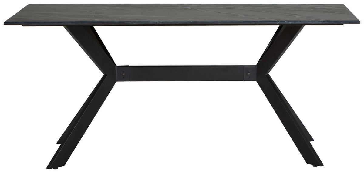 ESSTISCH in Metall, Stein 175/90/76 cm   - Schwarz, Lifestyle, Stein/Metall (175/90/76cm) - Landscape