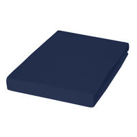 SPANNBETTTUCH Jersey  - Dunkelblau, Basics, Textil (100/200cm) - Janine