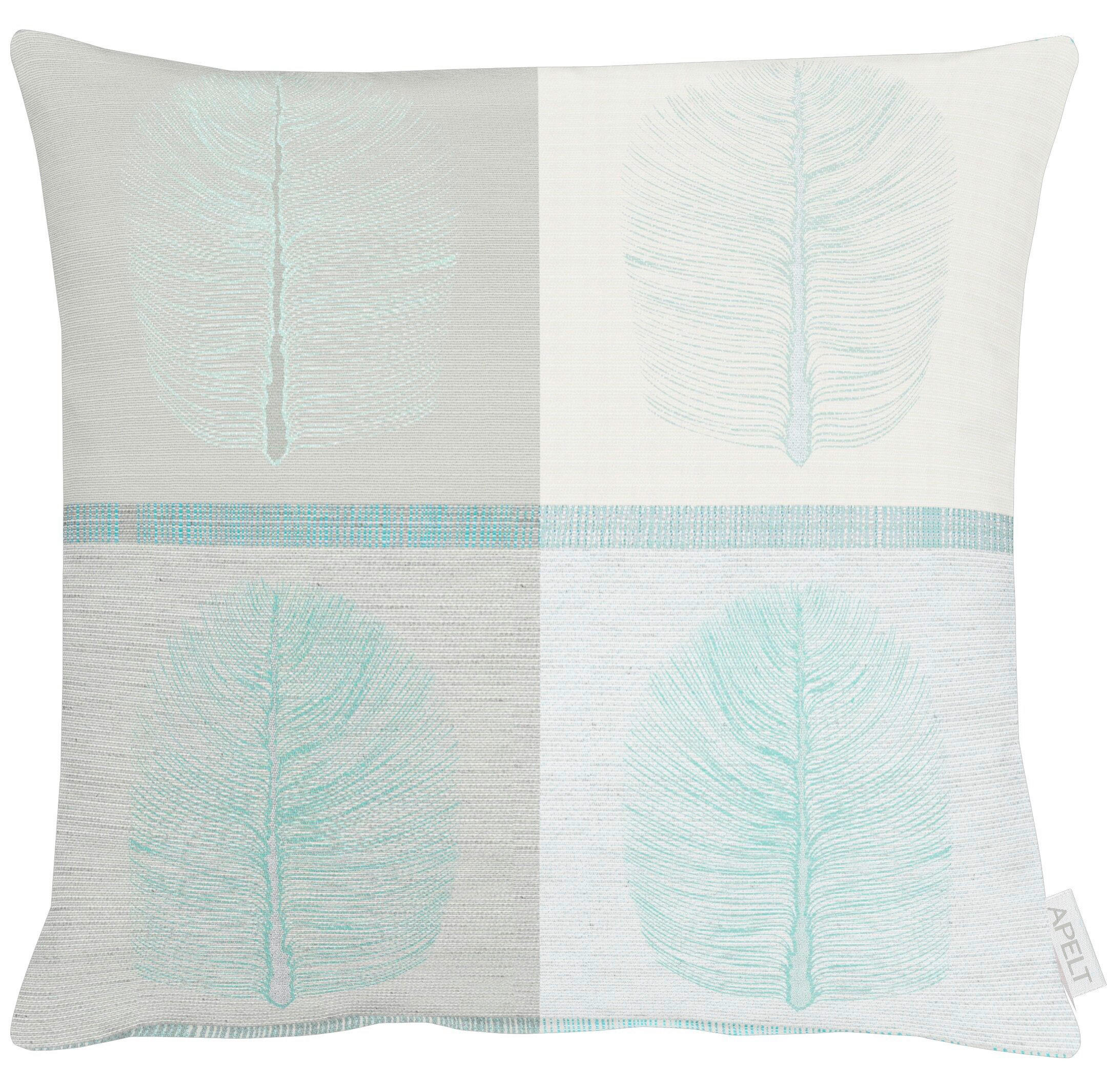 KISSENHÜLLE 46/46 cm  - Türkis/Weiß, Design, Textil (46/46cm) - Apelt