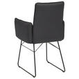 ARMLEHNSTUHL  in Stahl Mikrofaser  - Schwarz, Design, Textil/Metall (61/91/60cm) - Dieter Knoll