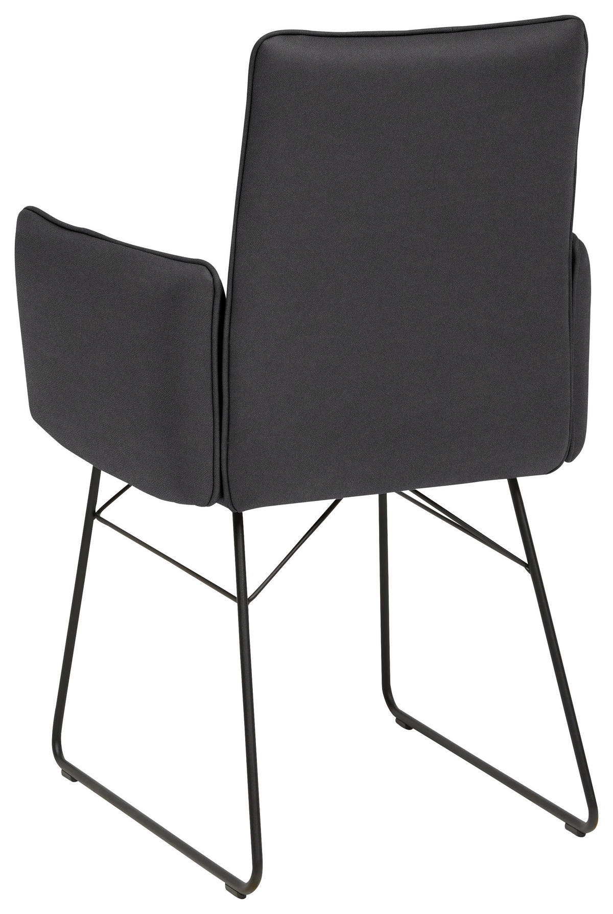 ARMLEHNSTUHL  in Stahl Mikrofaser  - Schwarz, Design, Textil/Metall (61/91/60cm) - Dieter Knoll