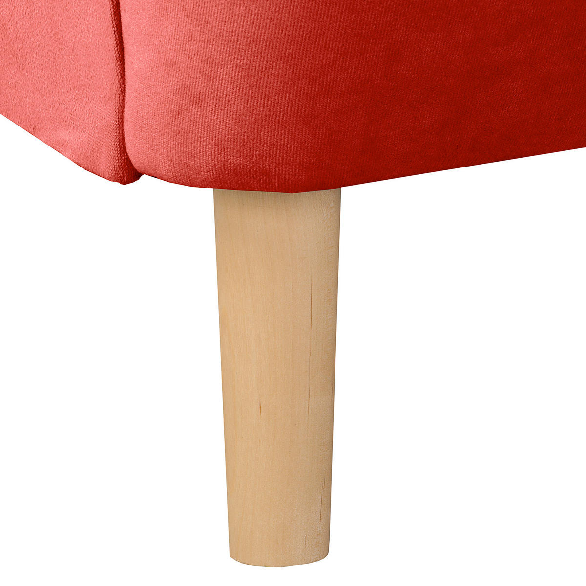 OHRENSESSEL Samt Rot  - Rot, Design, Holz/Textil (84/105/90cm) - P & B