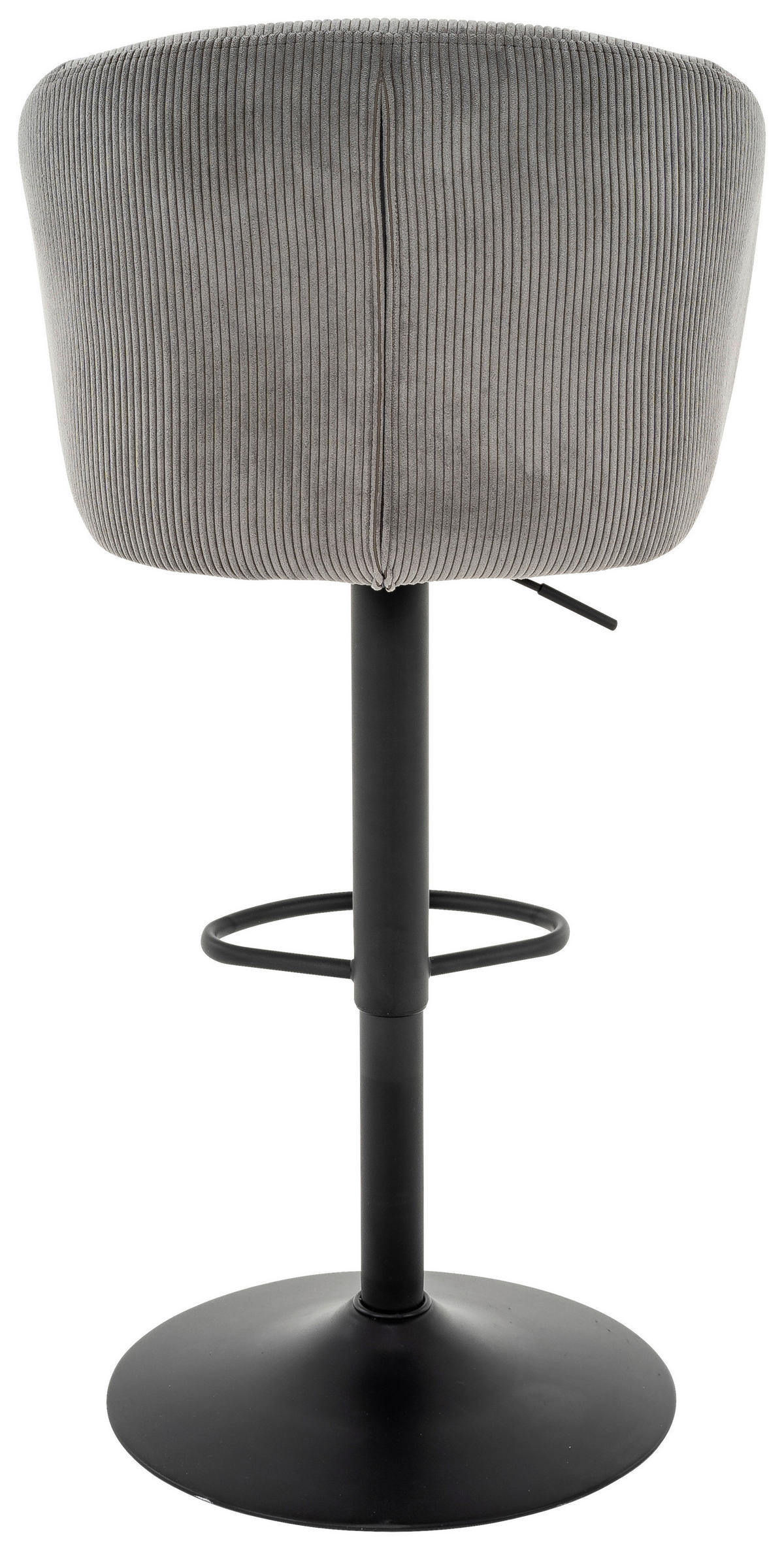 BARHOCKER in Metall, Textil Grau, Schwarz  - Schwarz/Grau, KONVENTIONELL, Textil/Metall (54/91-112/52cm) - MID.YOU