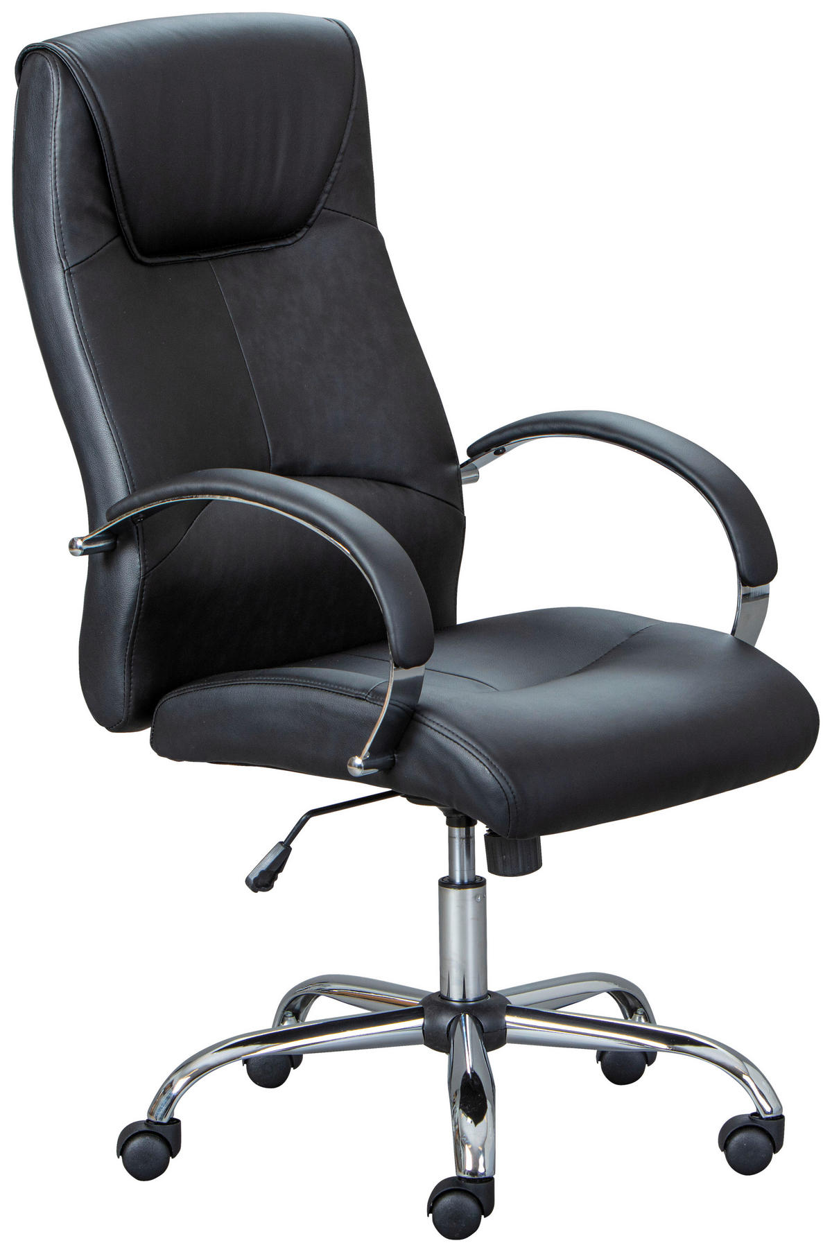 OTOČNÁ STOLIČKA PRE MLÁDEŽ, čierna, chrómová - čierna/chrómová, Konventionell, kov/textil (50/46-54/51cm) - MID.YOU