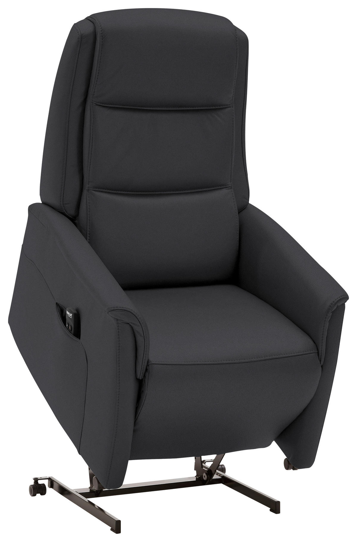 FERNSEHSESSEL Valdera  mit Relaxfunktion, Aufstehhilfe, Rücken echt Echtleder Anthrazit  - Anthrazit/Schwarz, KONVENTIONELL, Leder/Kunststoff (70/107/88cm) - Livetastic
