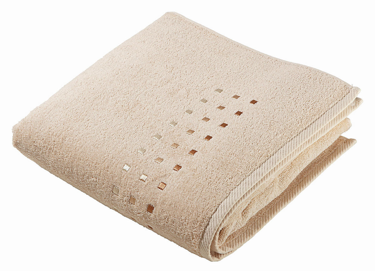 DUSCHHANDDUK QUATTRO 70/140 cm  - beige, Klassisk, textil (70/140cm) - Best Price