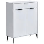 SCHUHSCHRANK JOLLY in 92/117/40 cm - Anthrazit/Hellgrau, MODERN, Holzwerkstoff/Metall (92/117/40cm) - Hom`in