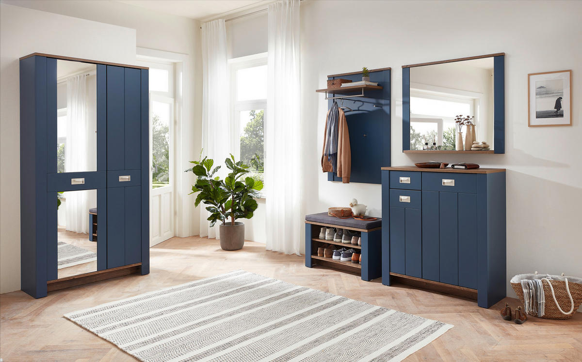 GARDEROBENPANEEL  in 81/115/30 cm  - Blau/Eichefarben, LIFESTYLE, Holzwerkstoff (81/115/30cm) - MID.YOU