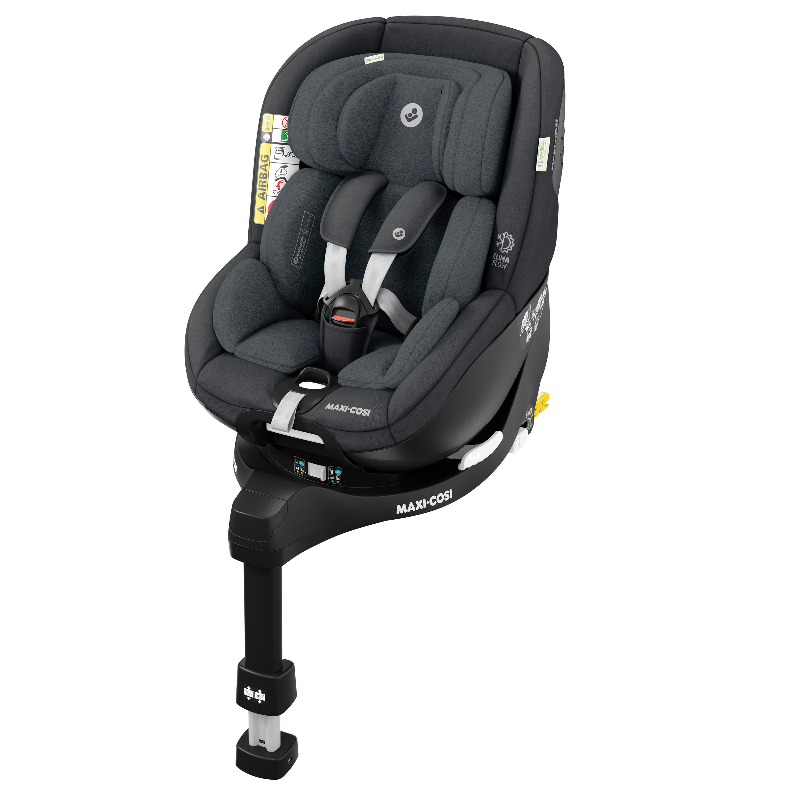 KINDERAUTOSITZ Mica Pro Eco i-Size Authentic Graphite   - Dunkelgrau, Basics, Kunststoff/Textil (44,2/64,8/68,3cm) - Maxi-Cosi