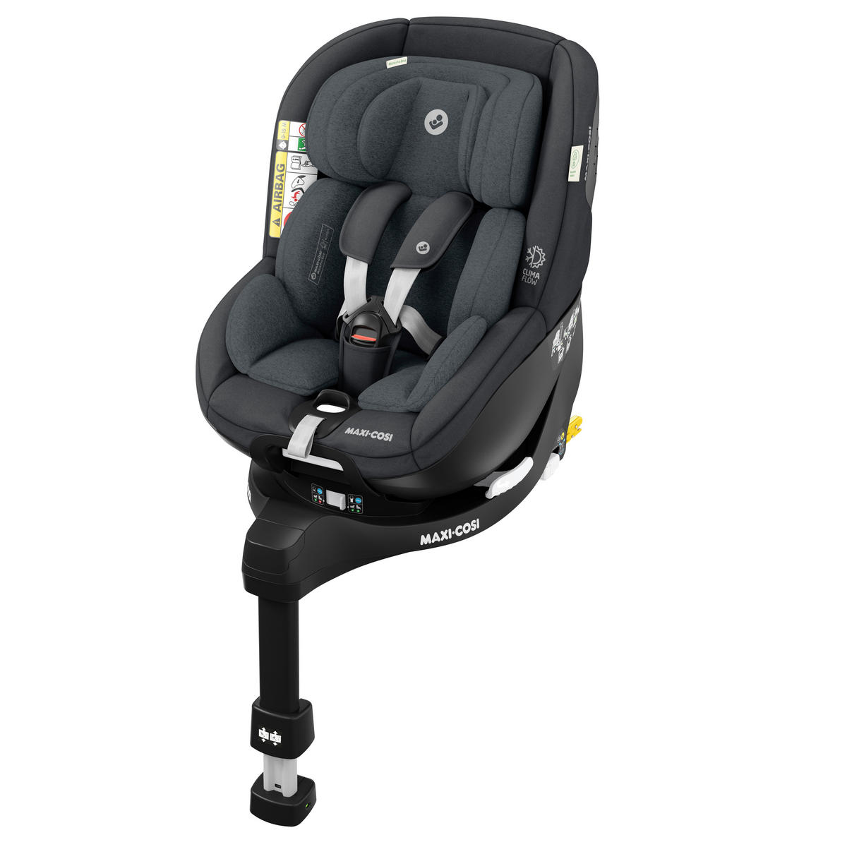 KINDERAUTOSITZ Mica Pro Eco i-Size Authentic Graphite   - Dunkelgrau, Basics, Kunststoff/Textil (44,2/64,8/68,3cm) - Maxi-Cosi