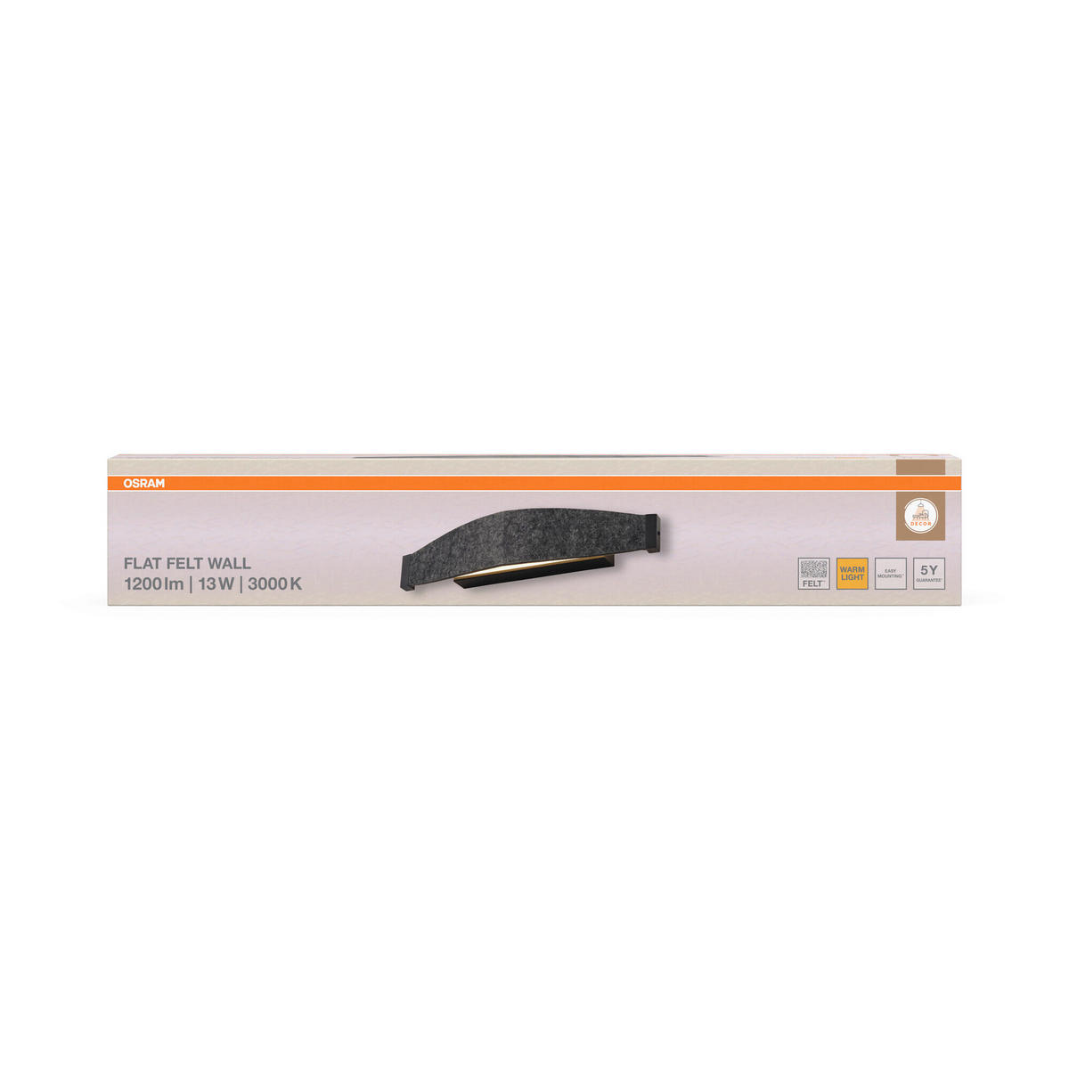 LED-WANDLEUCHTE 50/11,5/10 cm   - Dunkelgrau, Design, Kunststoff/Textil (50/11,5/10cm) - Osram