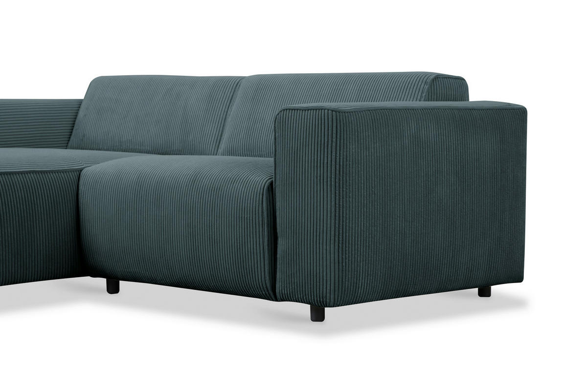 HÖRNSOFFA i manchester blå  - blå/svart, Design, textil/plast (161/234cm) - Livetastic