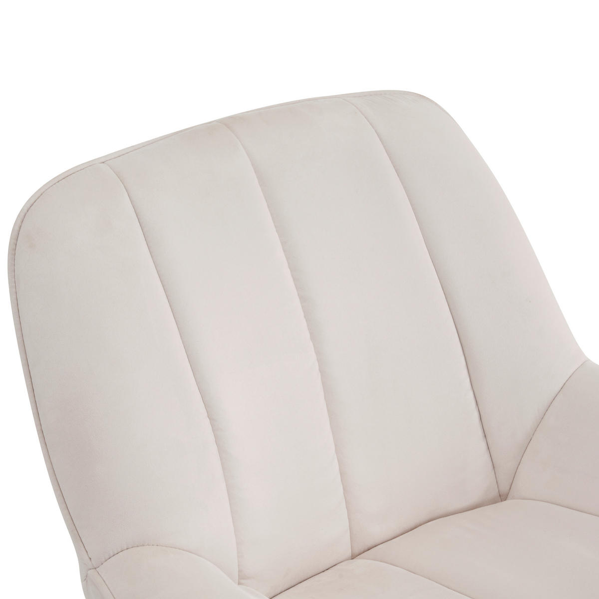 SESSEL Mikrofaser Creme    - Creme/Schwarz, MODERN, Textil/Metall (74/79/76cm) - MID.YOU