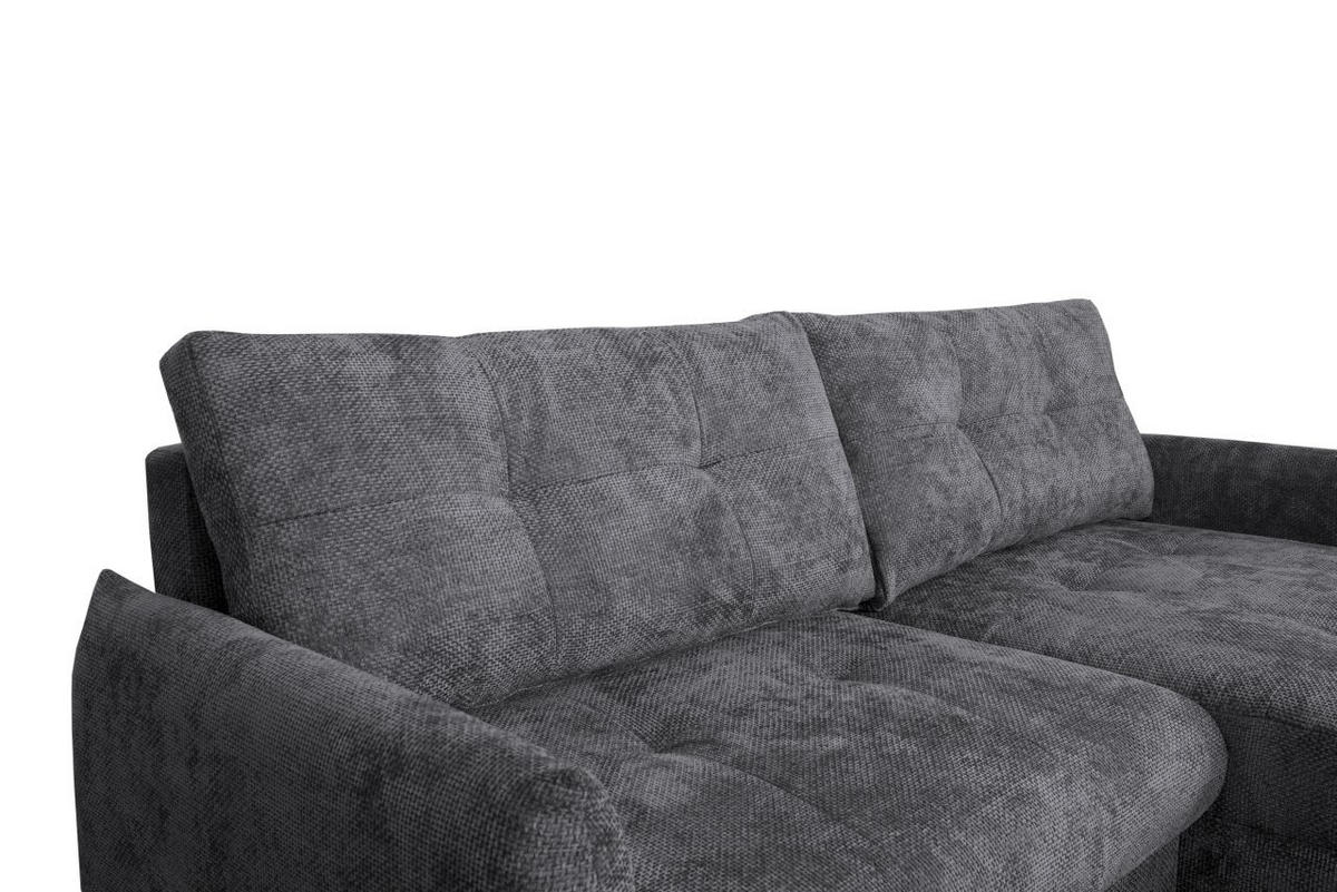 UGAONA GARNITURA antracit  - crna/antracit, Moderno, tekstil/metal (221/142cm) - Carryhome