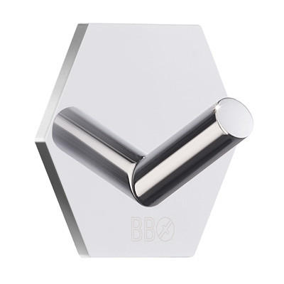 XXXLutz Haken Design Hexagon Chrom 5.2x4.5x0.3 cm