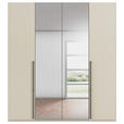 DREHTÜRENSCHRANK 201/235/61 cm,  in Champagner, 4-türig  - Chromfarben/Champagner, Basics, Glas/Holzwerkstoff (201/235/61cm) - Novel