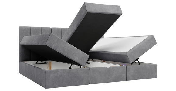 FAMILIENBETT - Schwarz/Grau, Design, Holzwerkstoff/Kunststoff (240/200cm) - Esposa