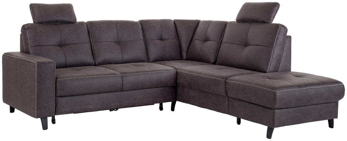 ECKSOFA in Anthrazit  - Anthrazit/Beige, Modern, Textil/Metall (237/219cm) - Sit & More