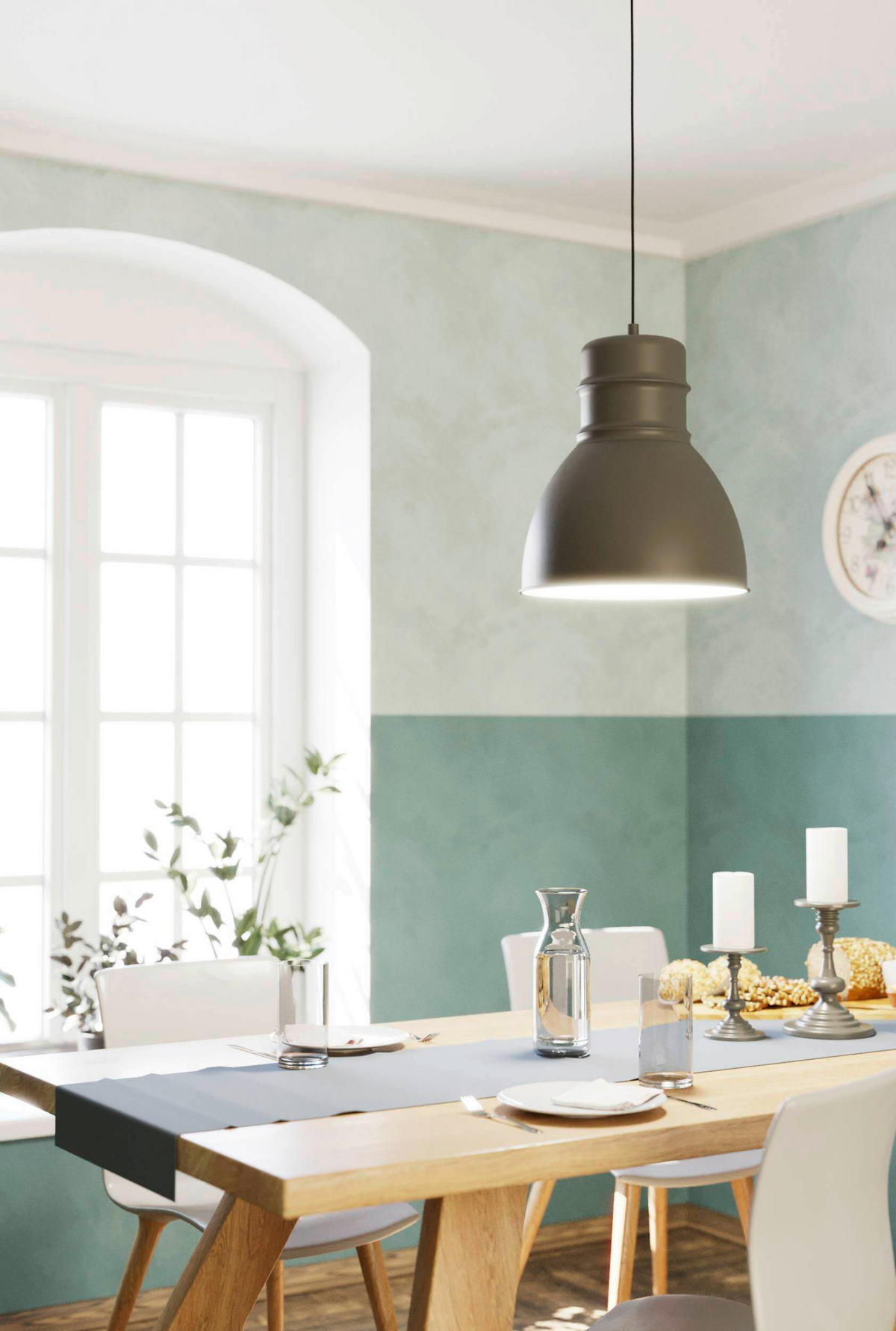 HÄNGELEUCHTE 38/110 cm  - Weiß/Grau, KONVENTIONELL, Metall (38/110cm)