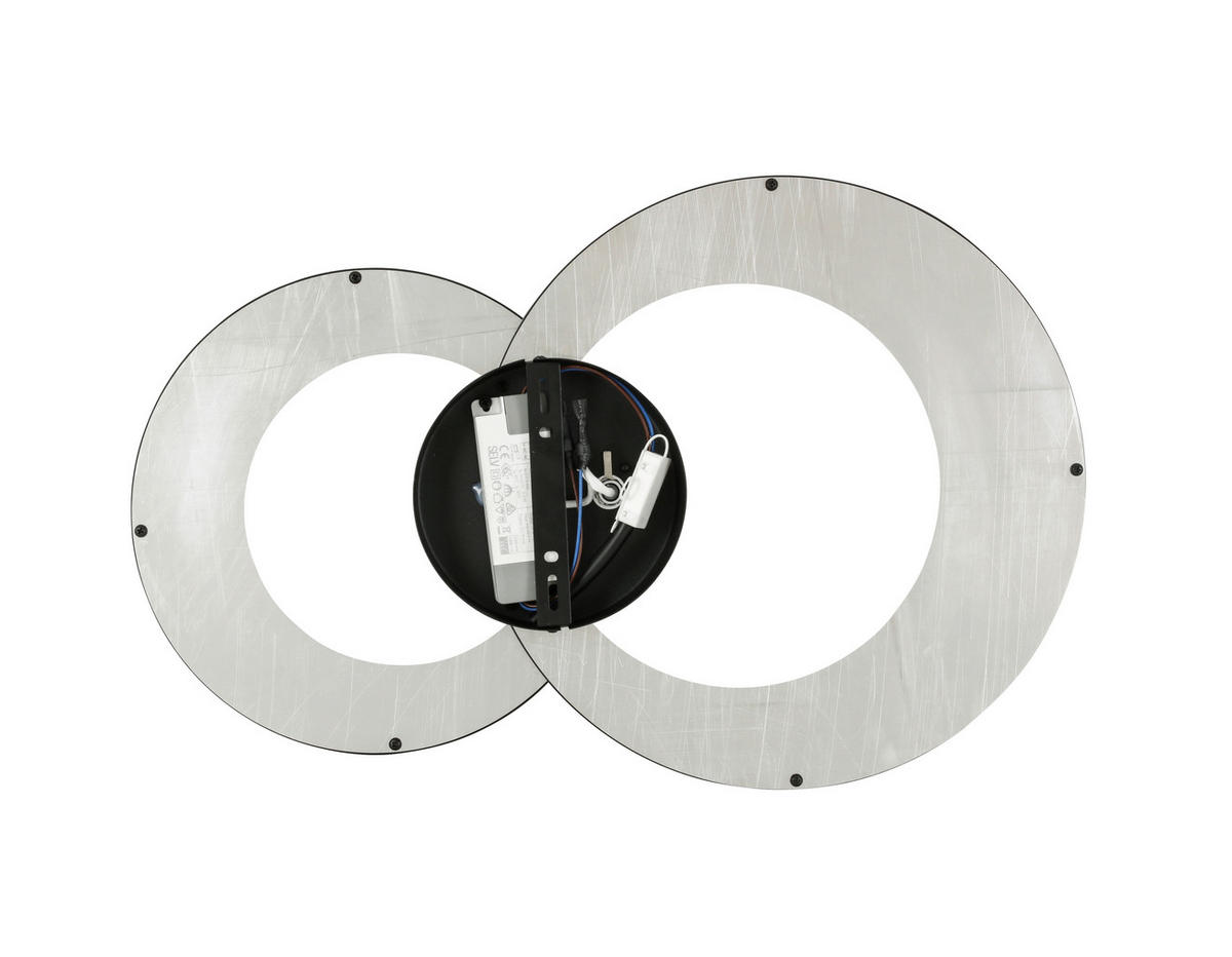 STROPNÍ LED SVÍTIDLO, 55/35/8,5 cm - černá/barvy stříbra, Design, kov/plast (55/35/8,5cm) - Novel