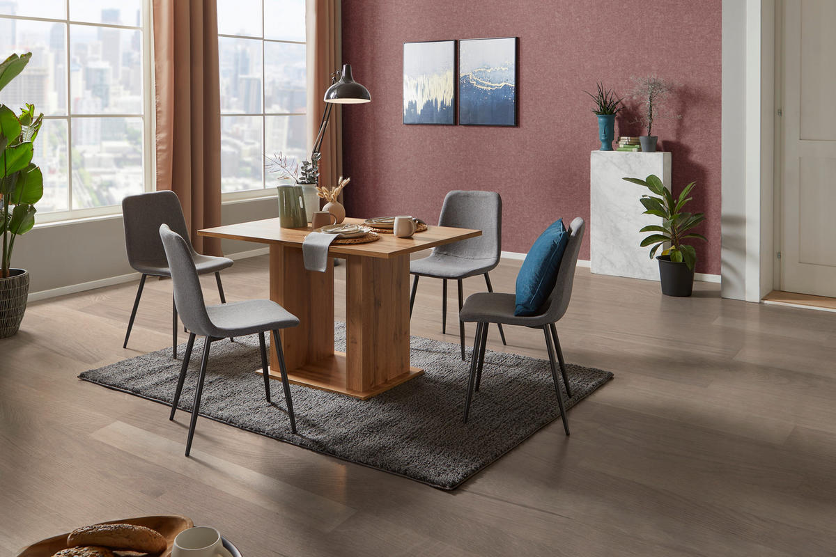 ESSTISCH rechteckig Eichefarben  - Eichefarben, MODERN, Holzwerkstoff (120/80/74cm) - home24