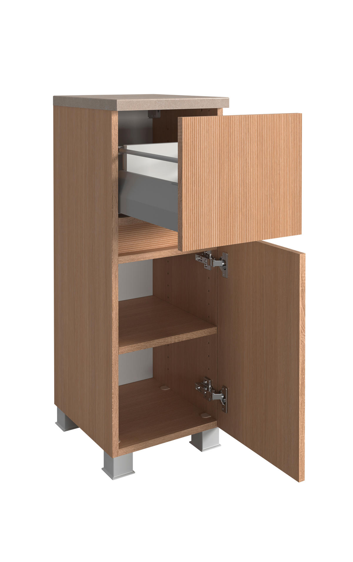 UNTERSCHRANK 30/80/35 cm   - Sandfarben/Eichefarben, KONVENTIONELL, Holzwerkstoff/Kunststoff (30/80/35cm) - Xora