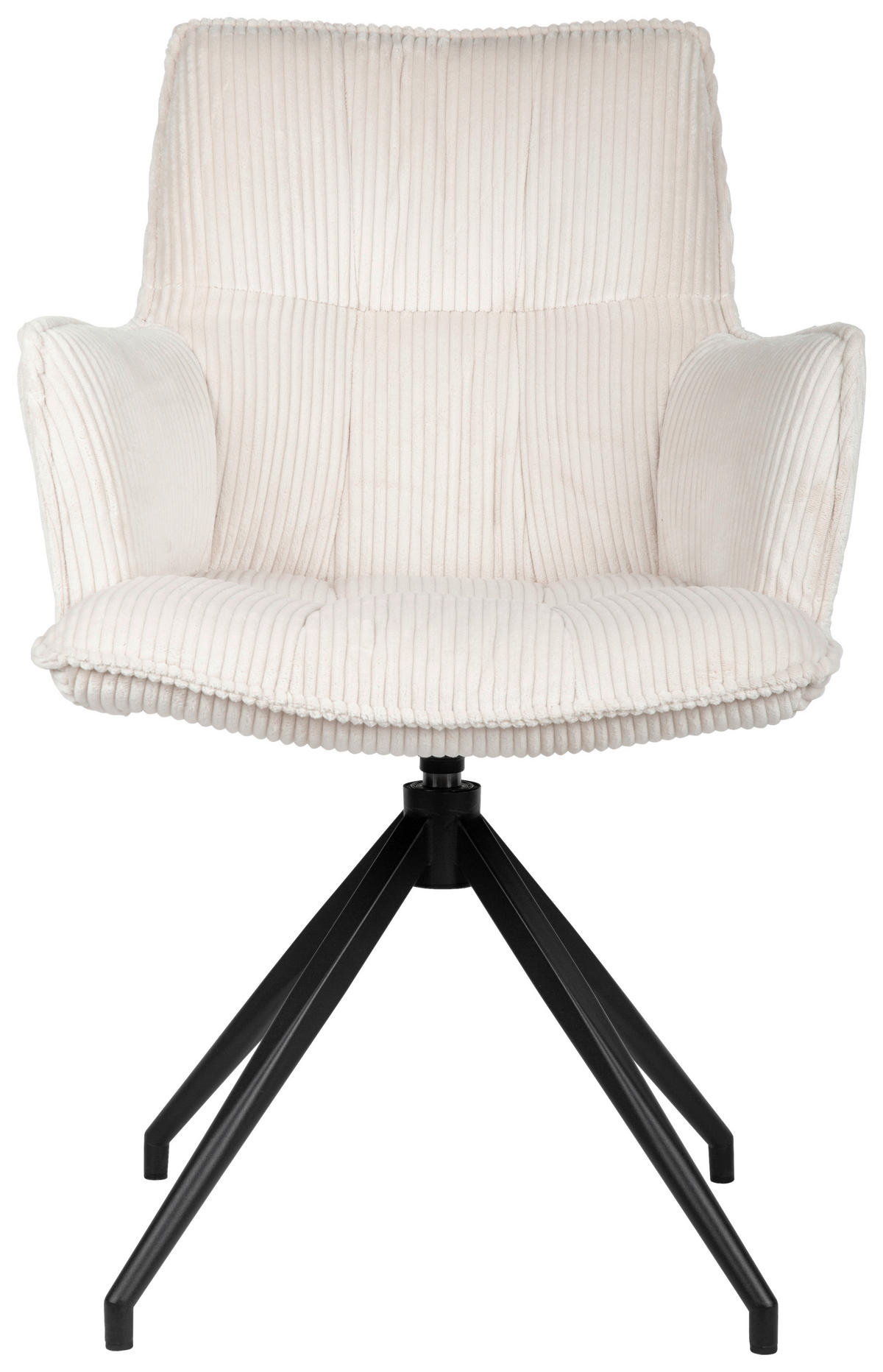 ARMLEHNSTUHL  in Eisen Cord  - Beige/Schwarz, Design, Textil/Metall (59/89,5/63cm) - Novel