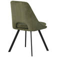 STUHL   Cord  Olivgrün  - Schwarz/Olivgrün, Design, Textil/Metall (48/85/56cm) - Carryhome