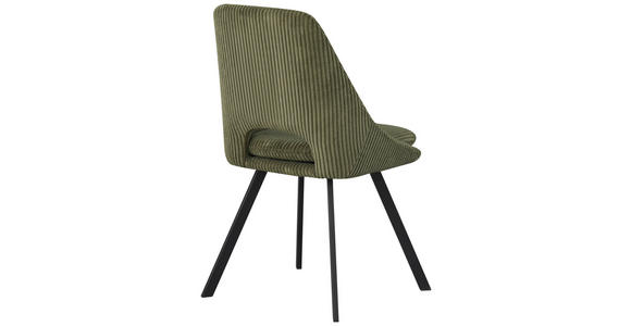 STUHL   Cord  Olivgrün  - Schwarz/Olivgrün, Design, Textil/Metall (48/85/56cm) - Carryhome