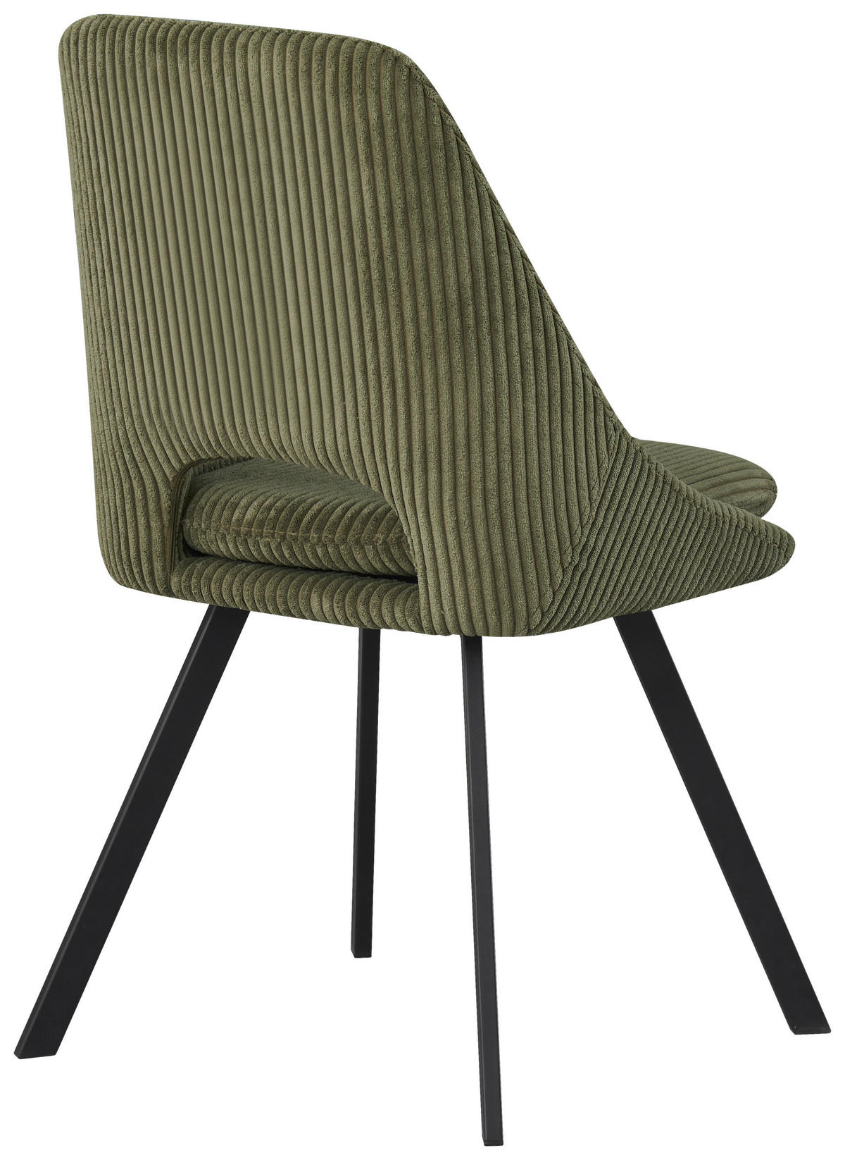 STUHL Cord Olivgrün  - Schwarz/Olivgrün, Design, Textil/Metall (48/85/56cm) - Carryhome